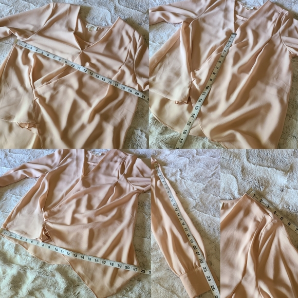 Everly Blush Pink Crossover Twist Blouse size M - Picture 5 of 5